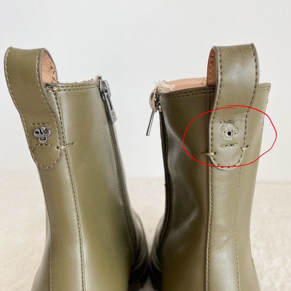 Sam&Libby Women's Camila Block Heel Boot Side Zip, Moss Green, Size 8 / 8.5 - Picture 15 of 15